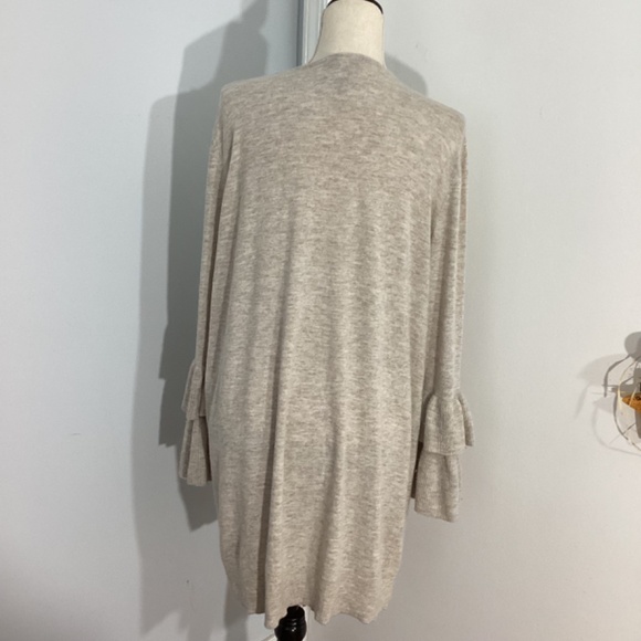 INC INTERNATIONAL CONCEPTS WOMAN PLUS 2X CASHMERE BLEND OATMEAL CARDIGAN - Picture 5 of 13